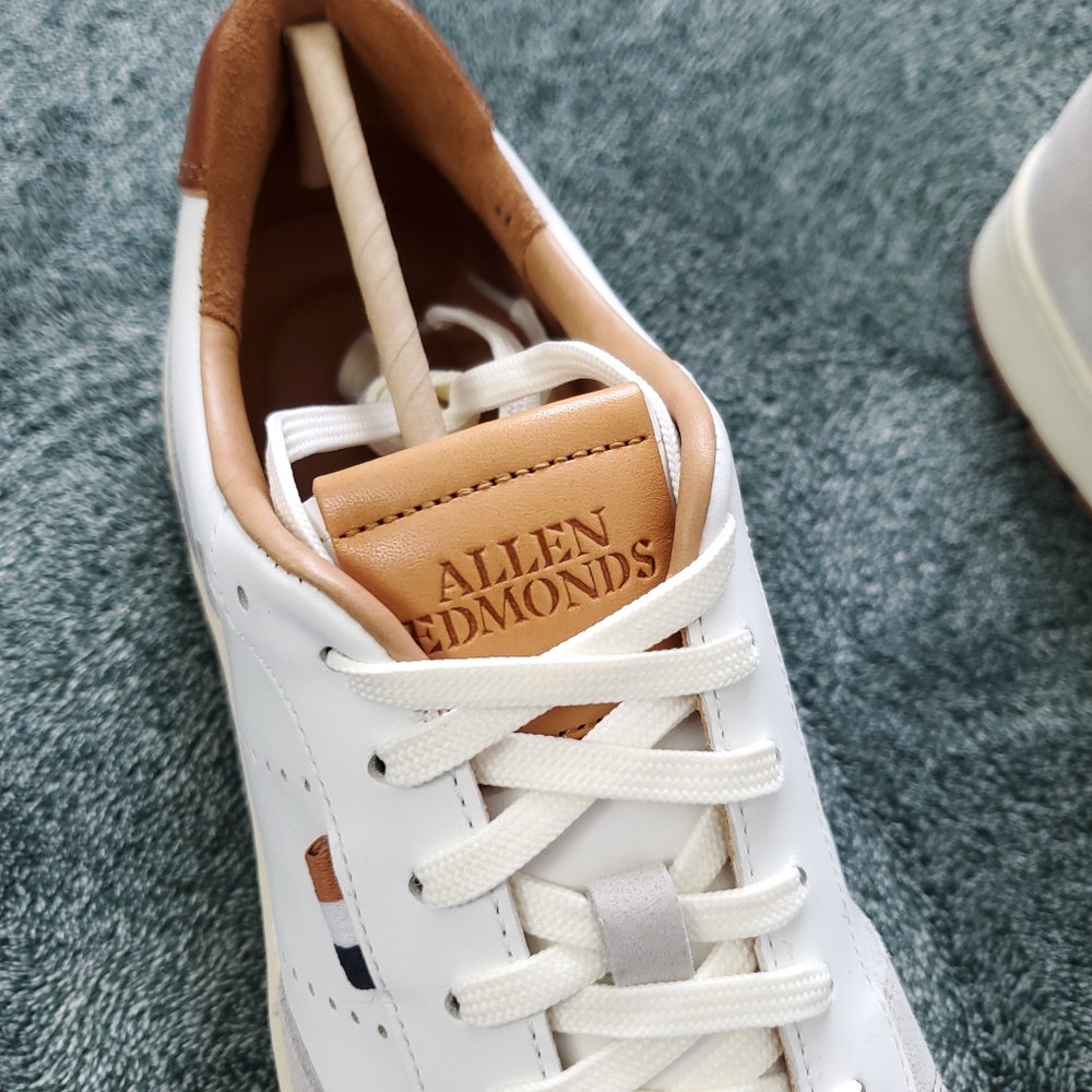New ALLEN EDMONDS Mens Leather white sneakers - Picture 6 of 11